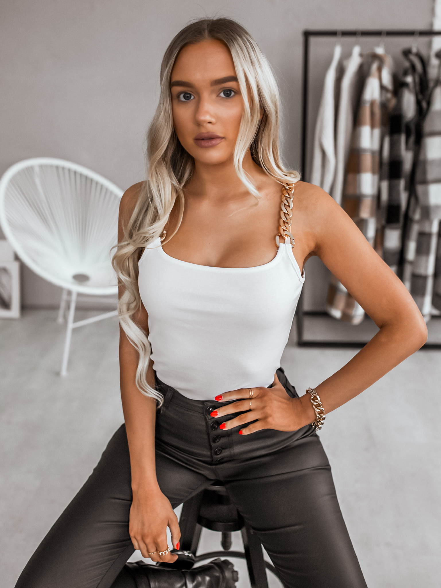 Top Callie Barva: Bílá, Velikost: S/M