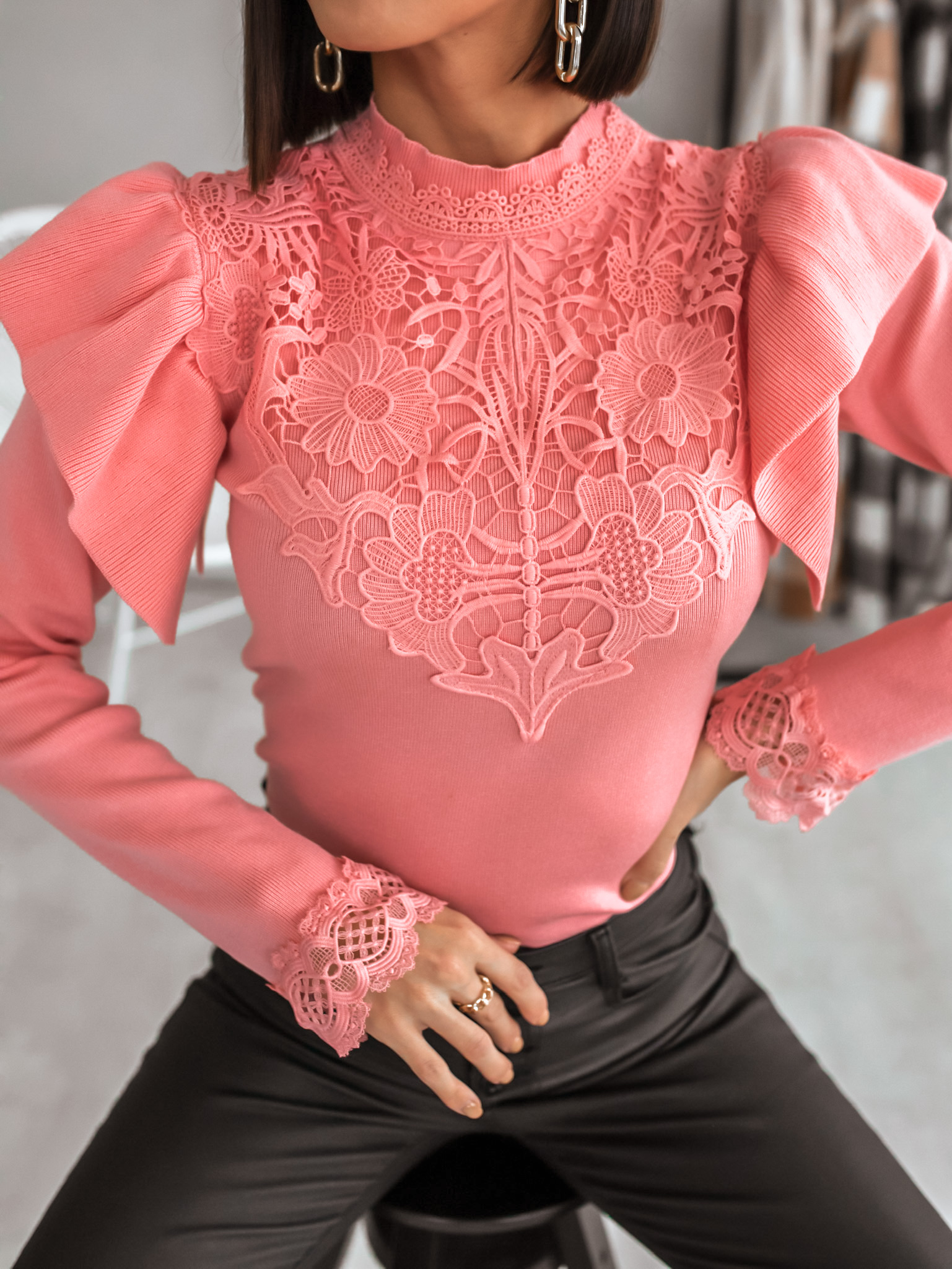 Svetřík Nelly Barva: Růžová, Velikost: S/M