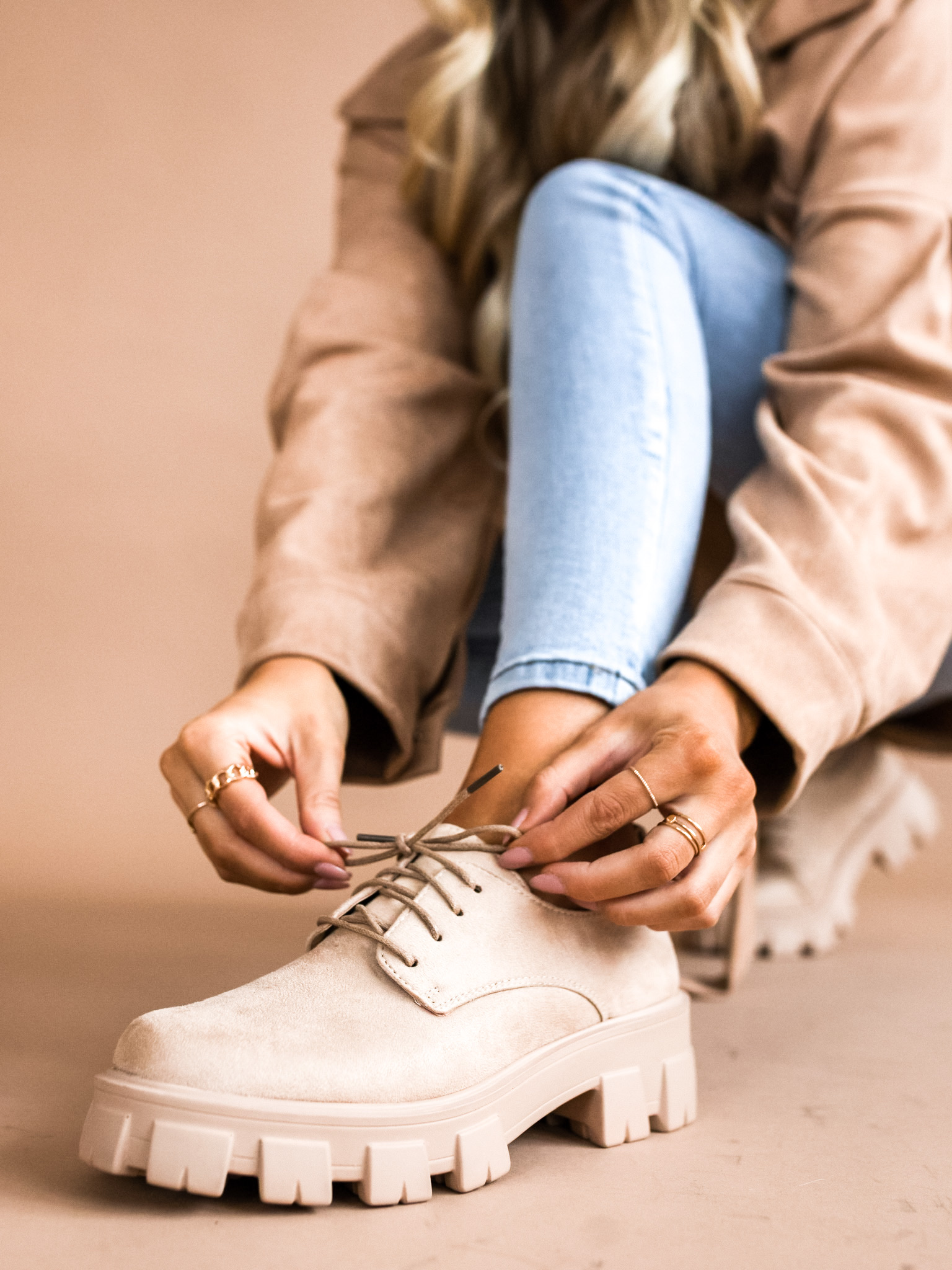 Boty Crew/beige Velikost: 40