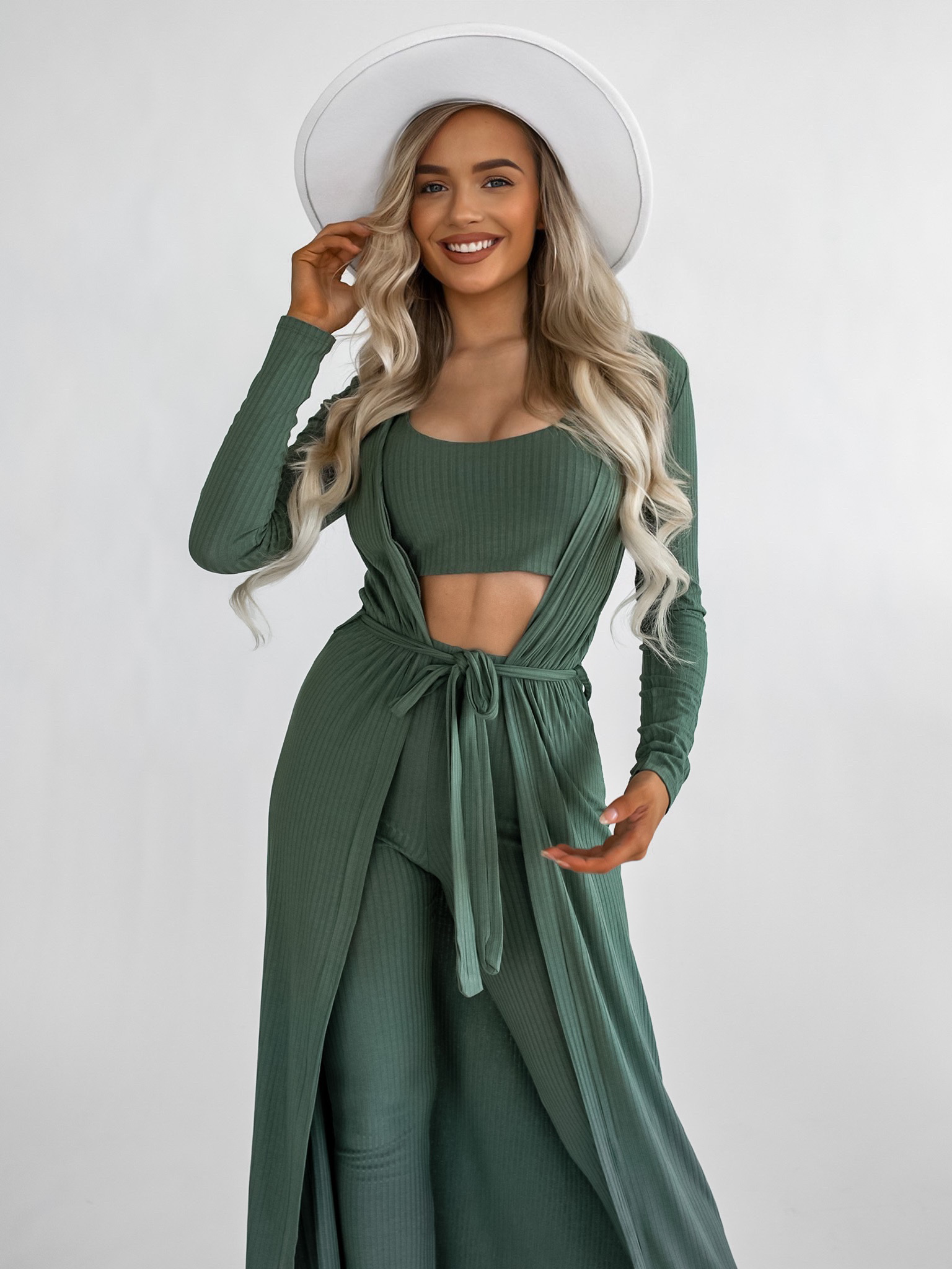 Khaki třídílný komplet GIRLS