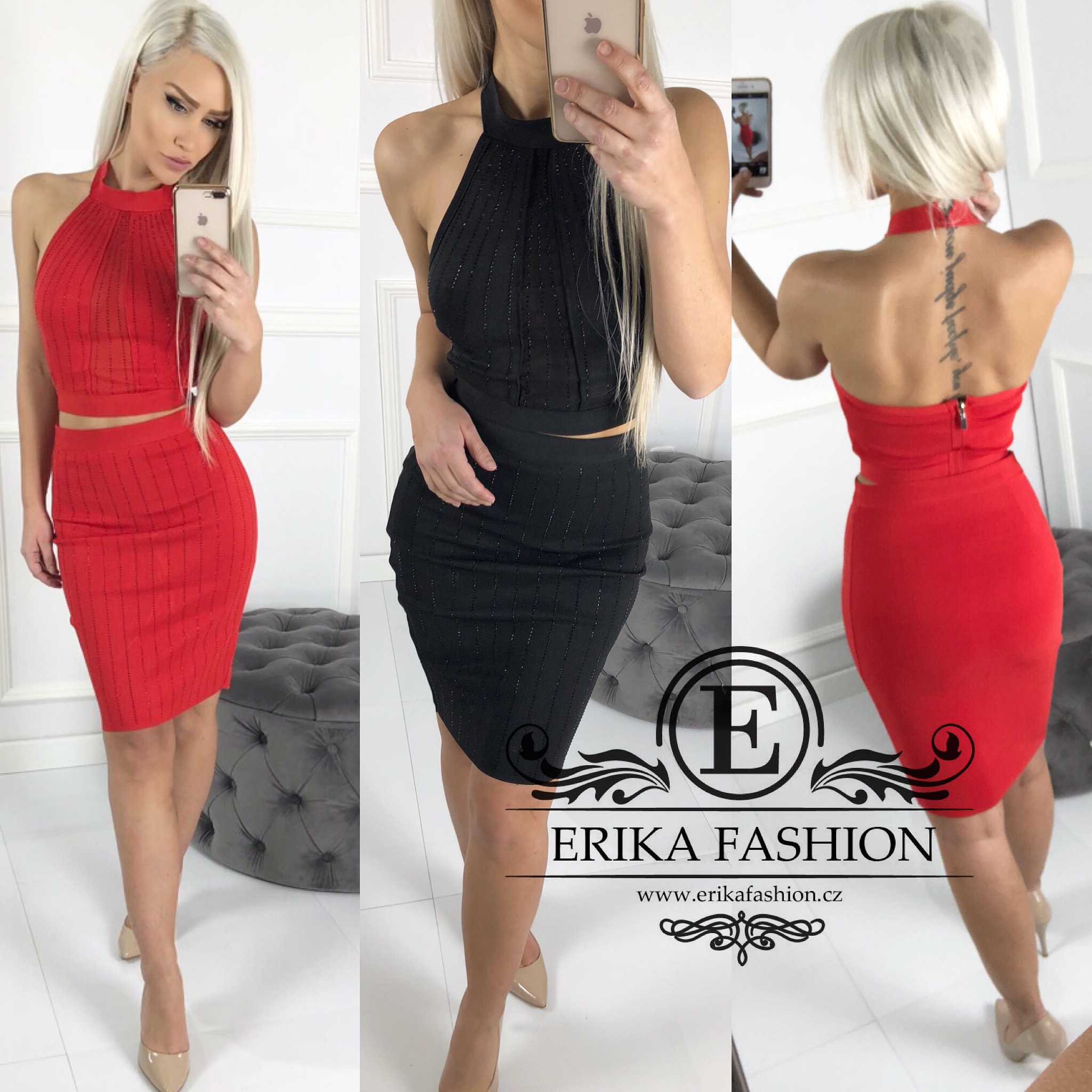 Komplet Glam Barva: Černá, Velikost: S