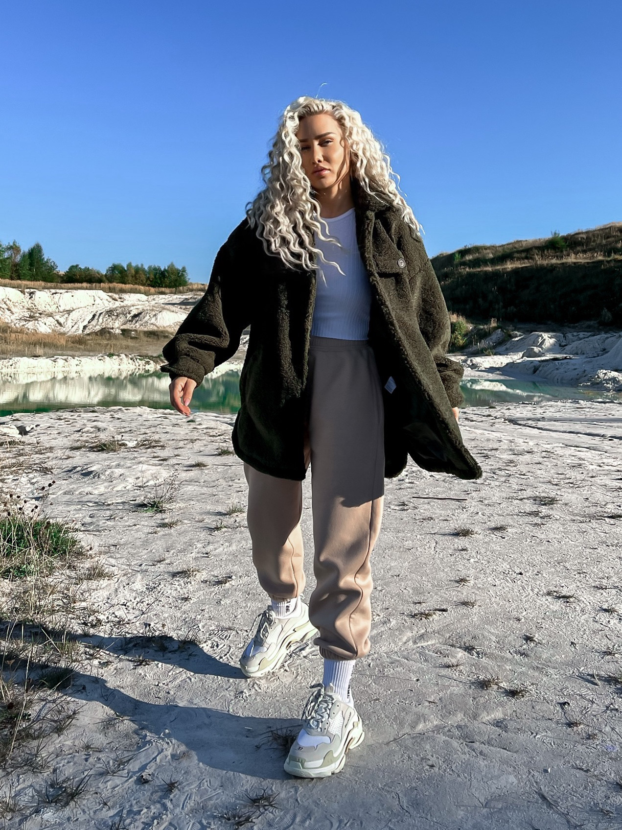 Khaki teddy košile KINDNESS