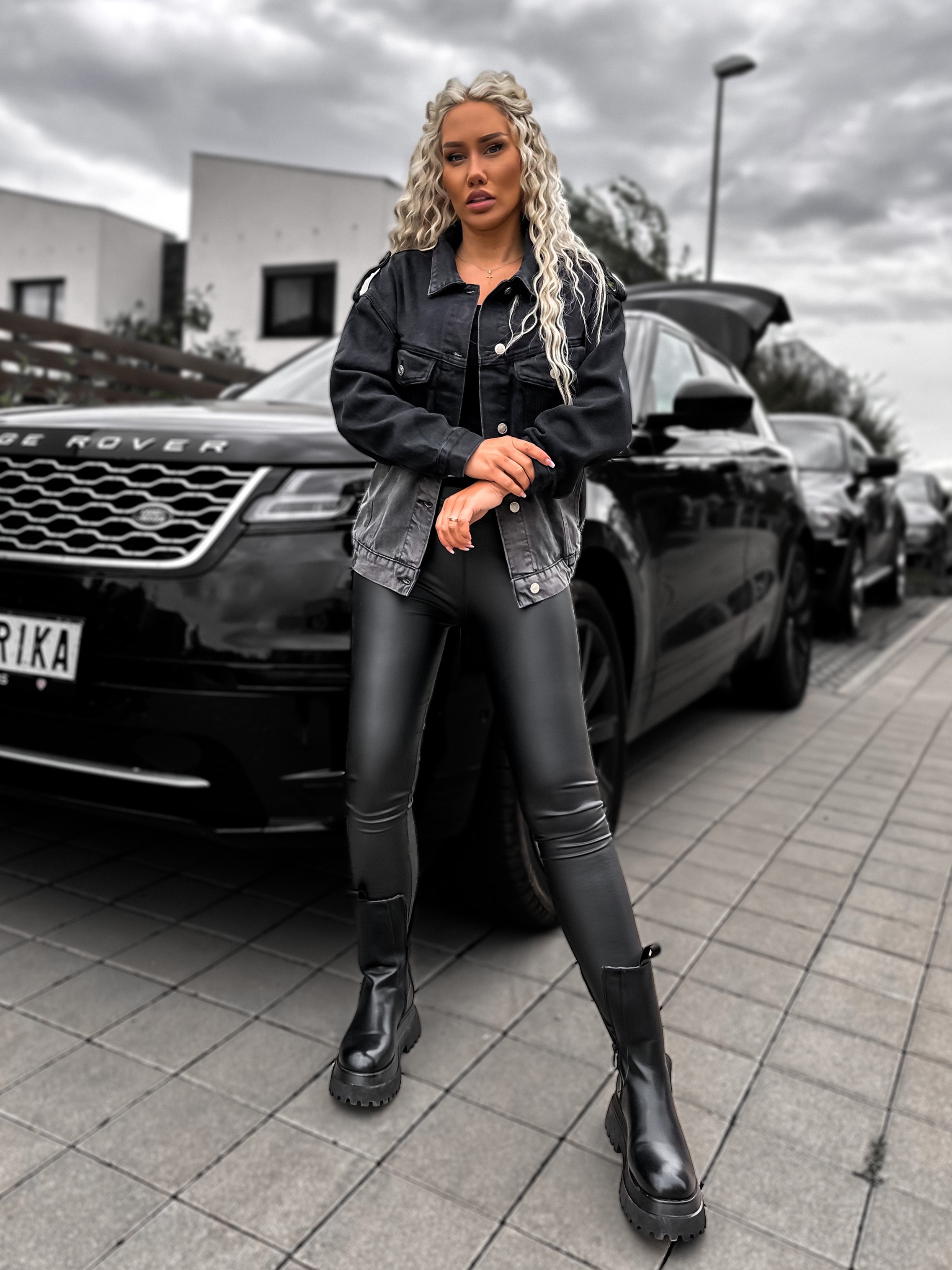 Černošedá denim bunda JOALINES Velikost: M