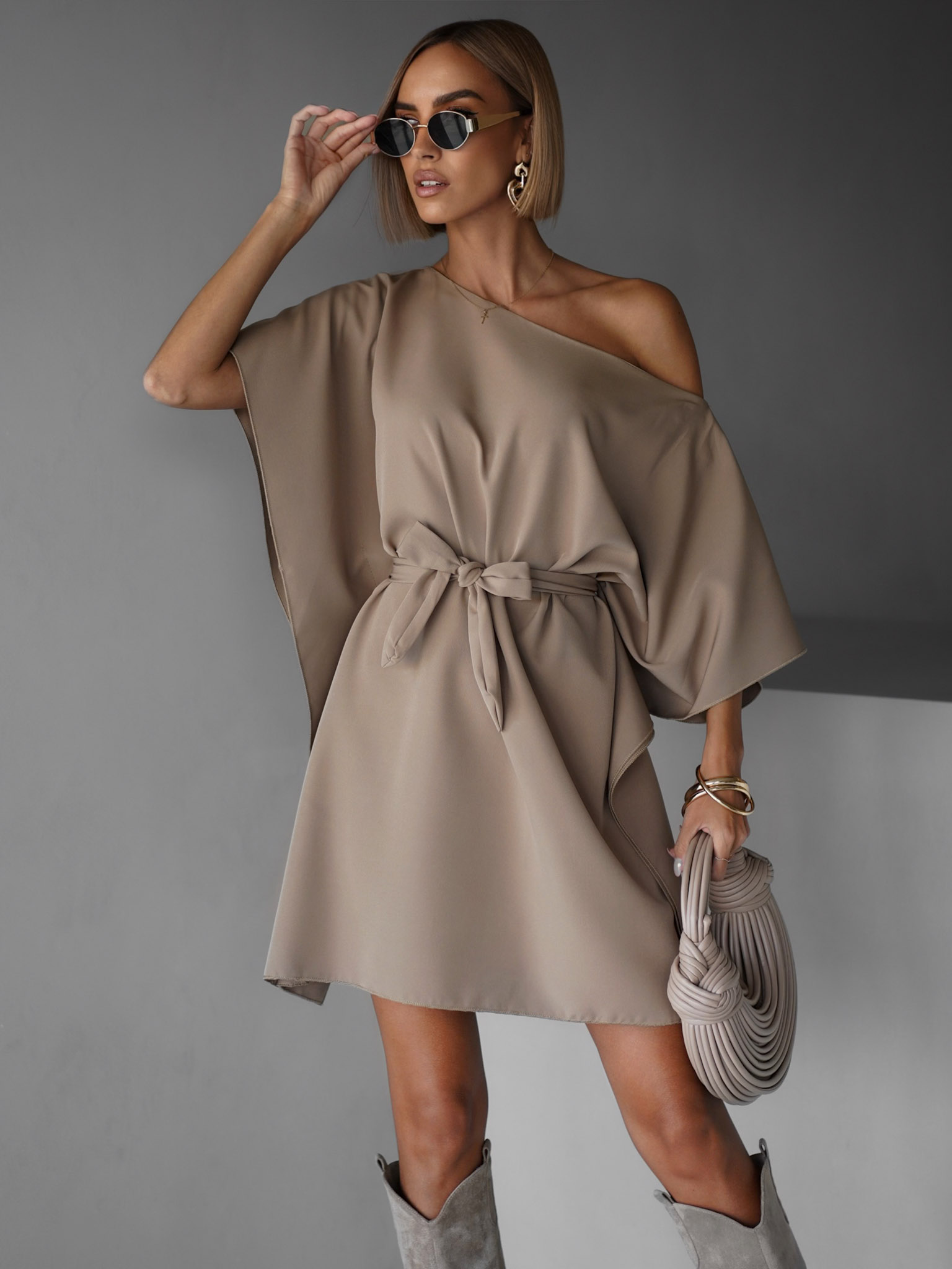 Světle hnědé šaty GRANDIE 