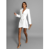 Bílé sako šaty SIRIEL s knoflíky