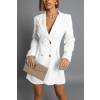 Bílé sako šaty SIRIEL s knoflíky