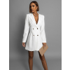 Bílé sako šaty SIRIEL s knoflíky