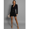 Černé sako šaty SIRIEL s knoflíky