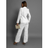 Bílý kalhotový kostýmek CONIST