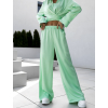 Zelené elegantní široké kalhoty ELIZON