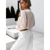 Krémová halenka OLIHEN s dlouhým rukávem