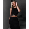 Černý dvoudílný komplet se sukní COVE