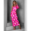 Růžové dlouhé elegantní šaty KAROT