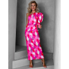 Růžové dlouhé elegantní šaty KAROT