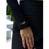 Černý crop top CORSET s dlouhým rukávem