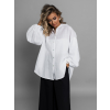 Bílá bavlněná basic oversize košile ALEEZA