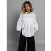 Bílá bavlněná basic oversize košile ALEEZA
