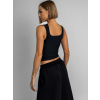 Černý basic elastický top CAMILLA s vycpávkami