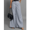 Šedé společenské široké kalhoty BERGAMOT s páskem