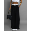 Černé elegantní široké kalhoty HASACAN