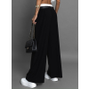 Černé elegantní široké kalhoty HASACAN