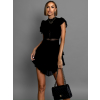 Černé krátké krajkové šaty s nohavicemi LYCHE