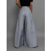 Šedé elegantní široké kalhoty CATERINA s páskem
