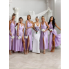 Světle fialové dlouhé vázací šaty KATIE pro družičky