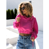 Růžová crop stylová mikina TALULA s kapucí