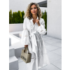 Bílé dlouhé košilové elegantní šaty KIRELINI
