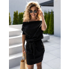 Černé bavlněné sportovní šaty VARINIA na zavazování