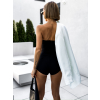 Černý kraťasový overal PANOLY pod šaty