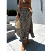 Leopardí saténová dlouhá sukně MERGEN