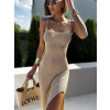 Zlaté třpytivé šaty MELVILLE s holými zády