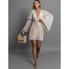 Béžové krátké plisované šaty KAROLIN