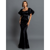 Černé společenské dlouhé šaty GLAMYT