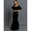 Černé společenské dlouhé šaty GLAMYT