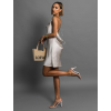 Béžové krátké šaty CHICKET s vázáním na zádech