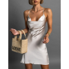 Béžové krátké šaty CHICKET s vázáním na zádech
