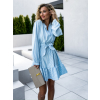Modré pruhované košilové šaty AMARIE na zavazování