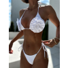 Bílé dvojdílné plavky bikiny KADELON na zavazování