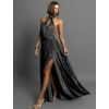 Černé dlouhé variabilní společenské šaty CUPAUCA