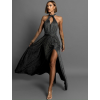 Černé dlouhé variabilní společenské šaty CUPAUCA