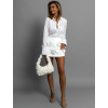 Bílá mini sukně STILIJAN s květinami