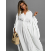 Bílé dlouhé oversize tunika šaty RUFINUS