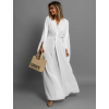 Bílé dlouhé oversize tunika šaty RUFINUS