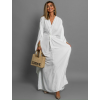 Bílé dlouhé oversize tunika šaty RUFINUS