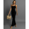 Černé dlouhé tvarující večerní šaty COMNORY