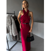 Bordó variabilní dlouhé šaty HAARLEN