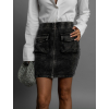 Černá washed mini sukně TENZING s kapsami